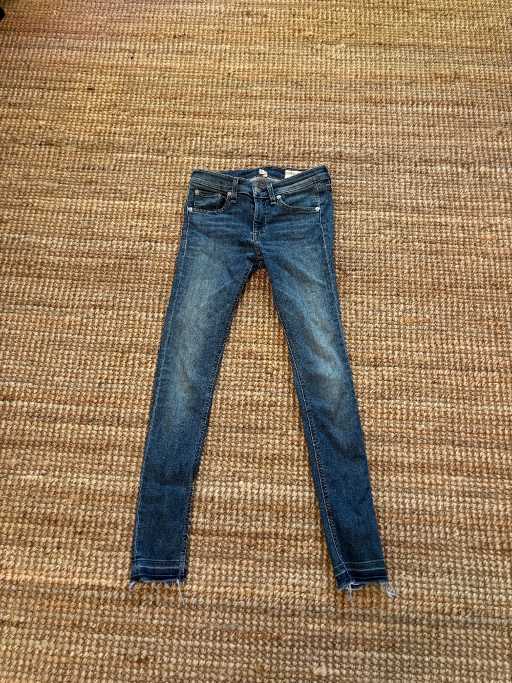 rag & bone Ankle Skinny Faded Blue Jeans Size 25